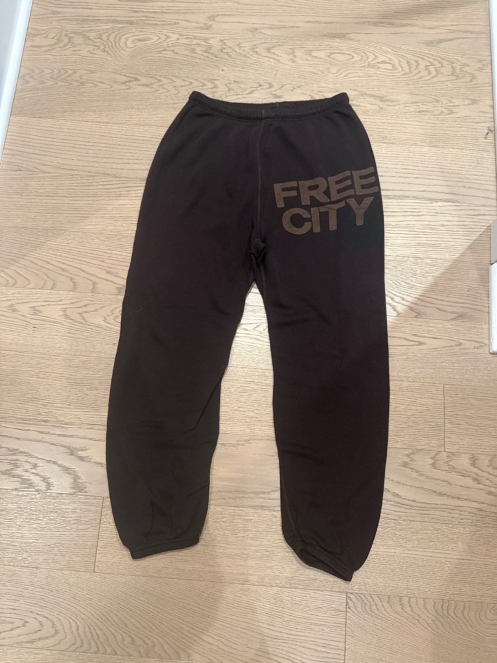 FREE CITY Brown Sweatpants with Logo
